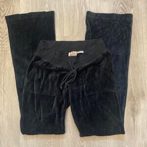 Vintage black juicy couture lowrise flare tracksuit pants